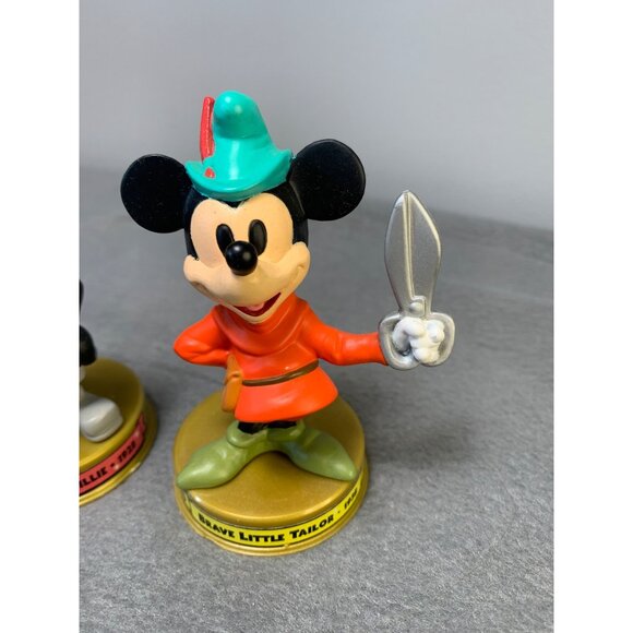 Vintage Disney 100 Years Of Magic Mickey Mouse Figurines Set: Brave Little Tailo - Picture 3 of 9